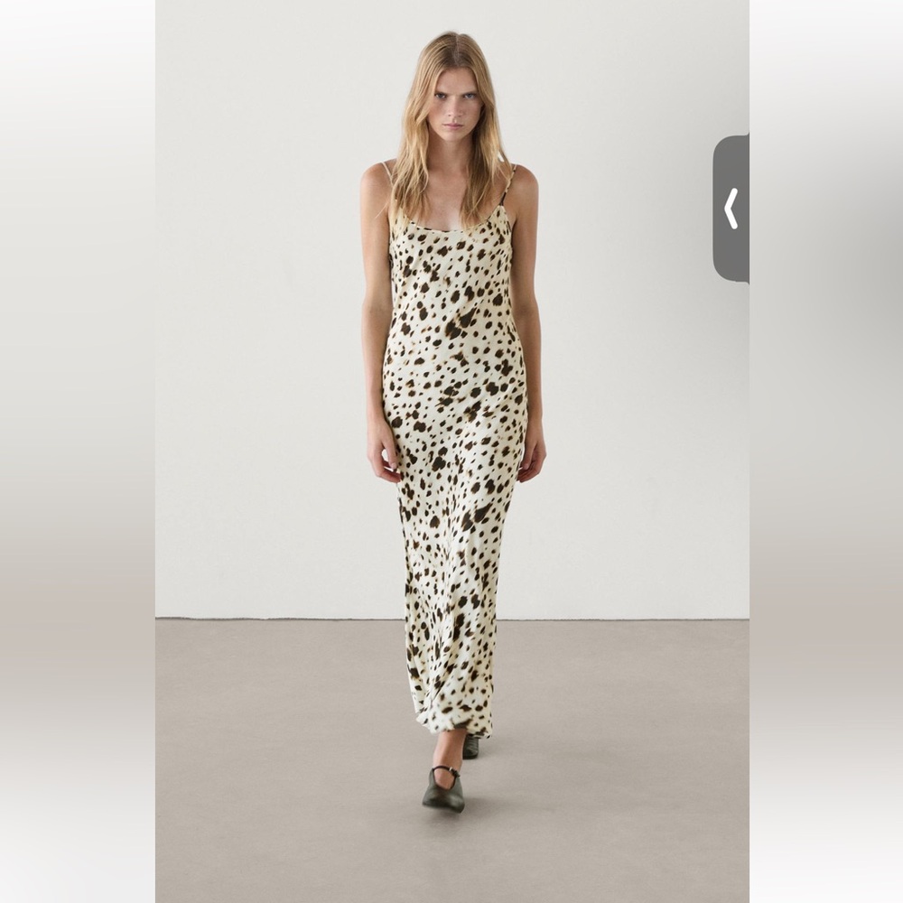 Zara Cow-print Slip Dress